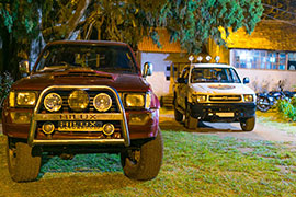 Hilux resting after off-road drive